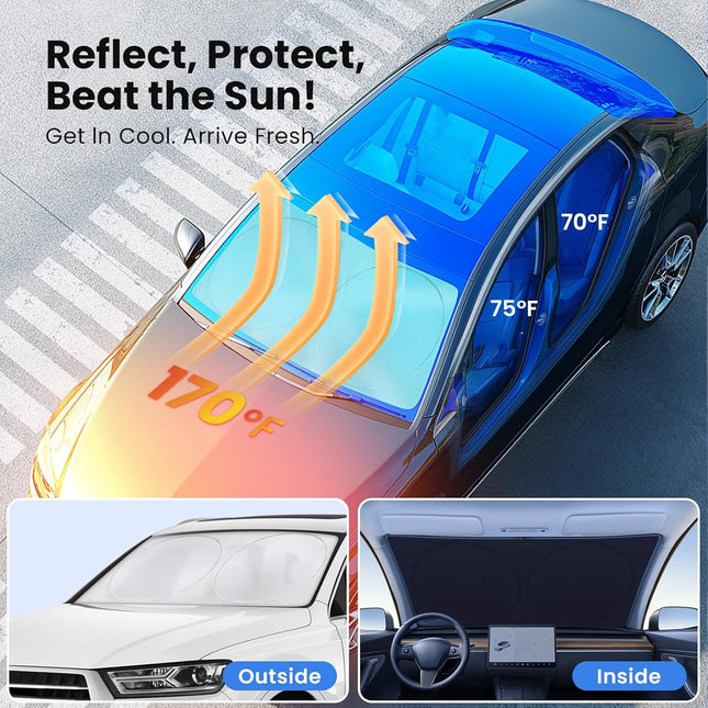 Double-Layer Car Windshield Sunshade
