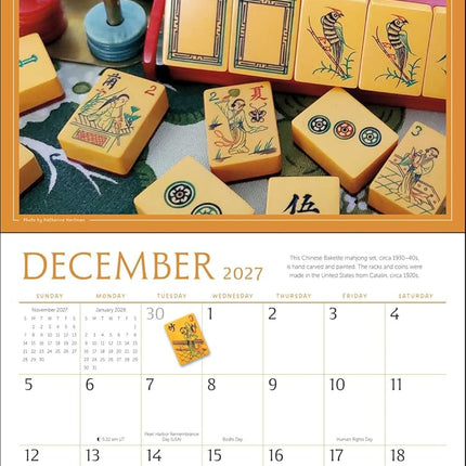 Art of Mahjong 2027 Wall Calendar