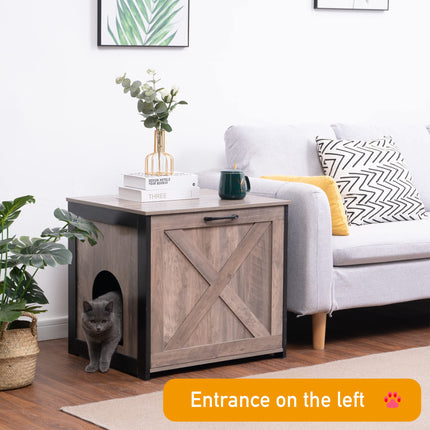 Cat Litter Box Enclosure, Hidden Litter Box Furniture, 23.6 Inches