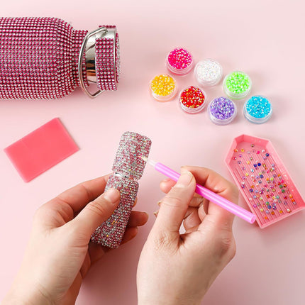 32000Pcs Resin Flatback Rhinestones for Bedazzling Kit with 4 Pcs B7000 Glue 3mm Multicolor Bedazzler Kit with Rhinestones and Tools DIY Bedazzling Gems for Crafting Clothing Shoes Cups
