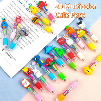 20-Piece Mini 4-in-1 Multicolor Ballpoint Pens Set - photo 4