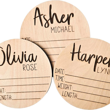 Personalized Name Sign, Birth Announcement Sign for Hospital, newborn essentials, Keepsake Baby Essentials Announcement Sign for New Baby Newborn Announcement Sign, Newborn Photography Props