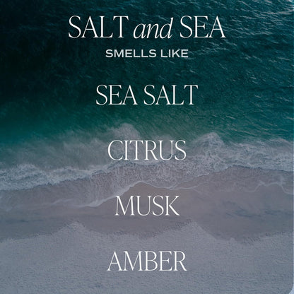 Salt & Sea Reed Diffuser Set - Sea Salt Citrus & Musk Amber Scent Diffuser - Reed Diffusers for Home - photo 2