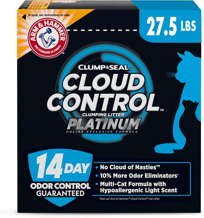 Platinum Cat Litter, Multi-Cat Clumping Litter, Hypoallergenic and Dust-Free, 14-Day Odor Control, 27.5 lbs