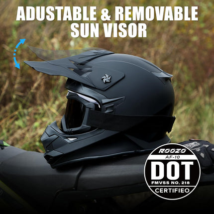 Kids Dirt Bike Helmets Youth Motorcycle Helmet, Kids Motorcycle Full Face Helmet for Off-Road, ATV, UTV, Street Riding with Goggles Gloves, DOT Approved