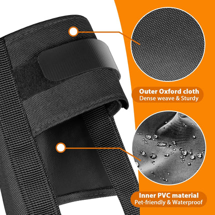 Mayerzon Dog Muzzle for Large Medium Small Dogs, Adjustable Fit, Soft & Sturdy Fabric, Prevents Fierce Barking Biting Chewing, Ideal for Grooming Walking Vet Visits, Allows to Pant Drink (Black, L)
