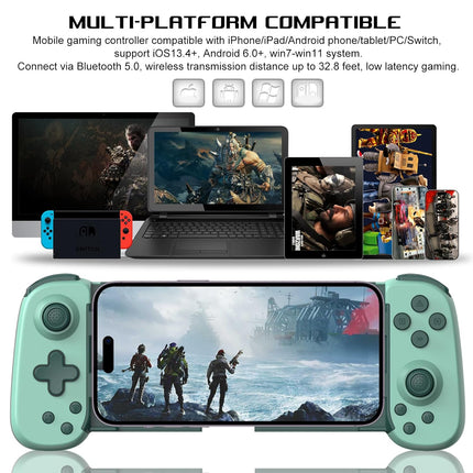 arVin Mobile Gaming Controller for Android, iOS with Phone CASE Support, Wireless Gamepad for iPhone/iPad/Samsung/Tablet/Switch/PS4/PC - Play Xbox Cloud Gaming/PS Remote Play/Steam Link/GeForce Now