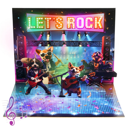 Pop Up Birthday Card with Music, Light, Firework For Men Women