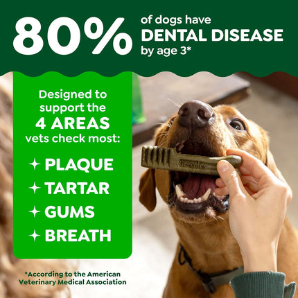 Greenies Veterinarian-Recommended Adult Natural Dental Dog Treats Regular Size, Dog Dental Chews, Original Flavor, 36 oz. Pack, 36 Count