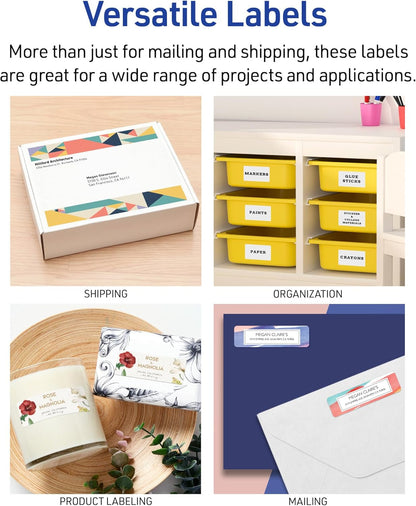 Printable Address Labels, 1" x 2-5/8" Customizable Stickers, White, 3,000 Blank Mailing Labels, Great - photo 5