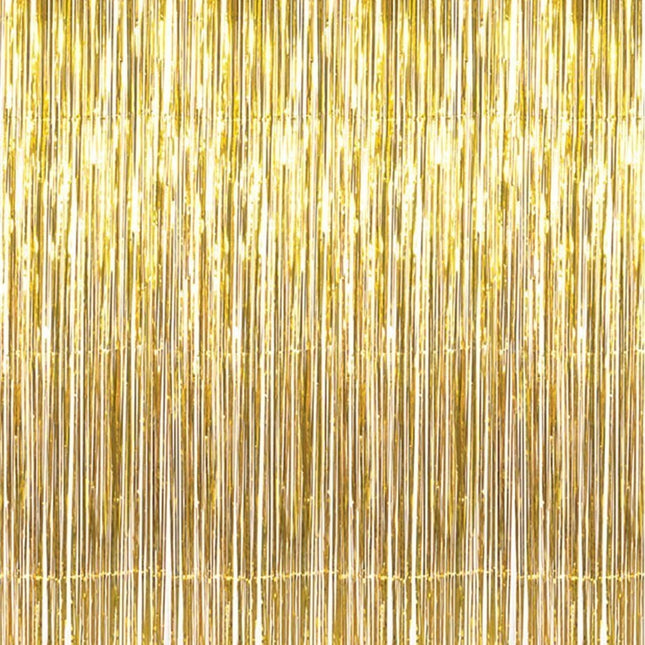 3.2 ft x 9.8 ft Metallic Tinsel Foil Fringe Curtains Party Photo Backdrop Party Streamers for Birthday,Graduation,New