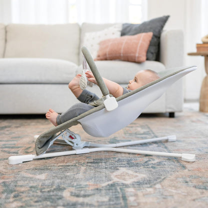 Baby Bouncer | Infant 0-6 Months | 3-Position Recline | Sage Tweed - photo 5