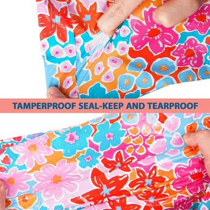 100pcs 10x13 Inches Poly Mailers Waterproof & Tear Resistant Mailing Envelopes, Cute Small Business Bags for Clothes, Gifts - Flowers