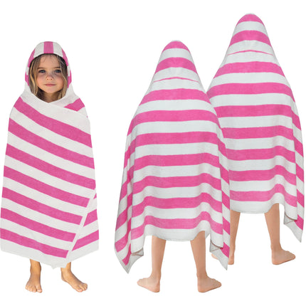 Hooded Bath Towel Wrap - 100% Cotton Soft Hooded Kids Towel
