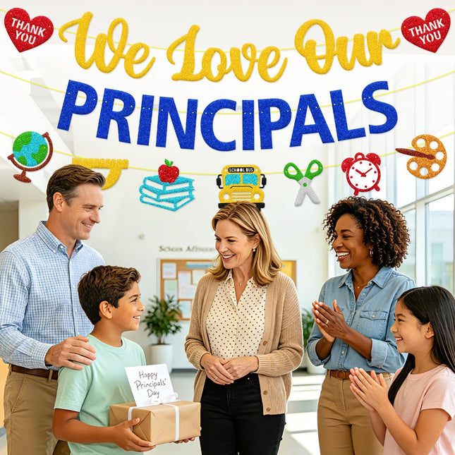 We Love Our Principals Day Decoration Banner