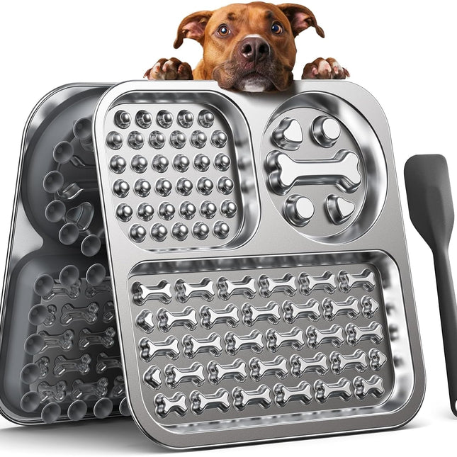 Large Stainless Steel Lick Mat for Dogs and Cats