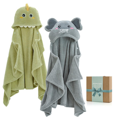 Hooded Baby Towels, 2 Pack with Health Label