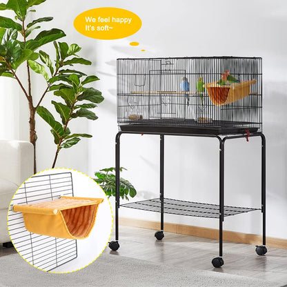 Winter Warm Hanging Bird Nest Bed Snuggle Hut - Medium Yellow - photo 5