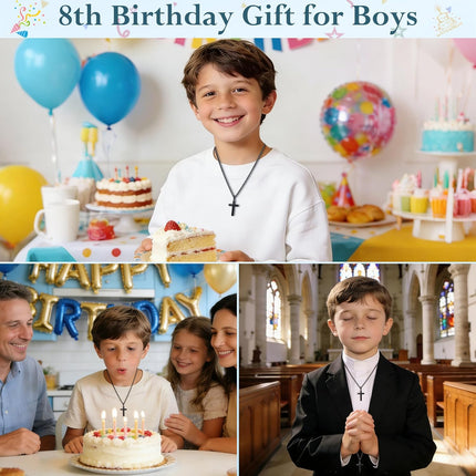 Sereney Cross Necklace, First Communion Gifts 8th 9th 13th Birthday Gifts for Toddler Kids Teen Boys Girls, Baptism Gift Mustard Seed Jewelry as Rcia Christian Religious Necklace for Son Daughter