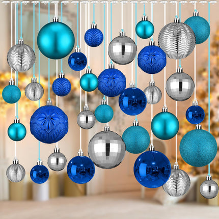 36 Pcs Christmas Balls Ornaments for Ceiling, Red, Green, Gold