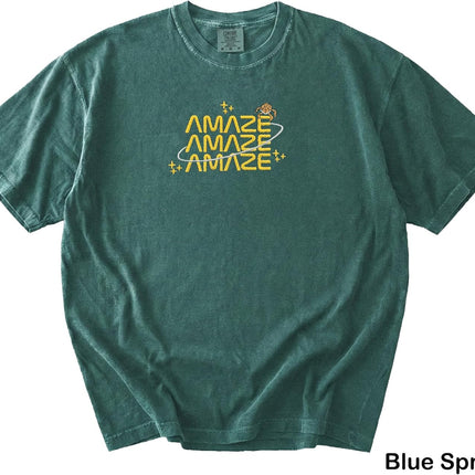 Embroidered Amaze Amaze Amaze Shirt, Sci Fi Inspired Comfort Colors T-Shirt, Funny Space Quote Tee Multi