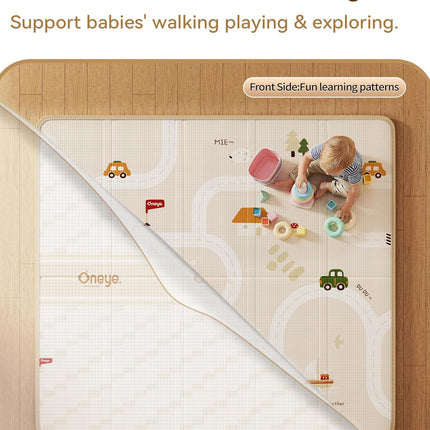 Baby Play Mat, 50 x 50 Inch Floor Mat with XPE Foam,Foldable & Reversible Baby Floor Play Mat, Perfect Baby Foam Playmat for Baby Playpen, Waterproof PlayMats for Babies, Infants,Indoor& Outdoor