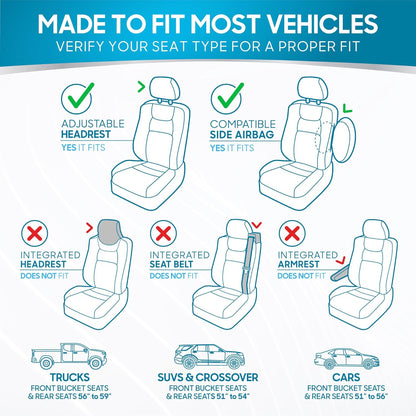Full Set Car Seat Covers in Solid Black - photo 2