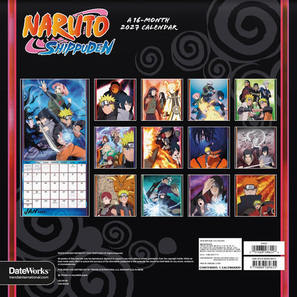 2027 Naruto Shippuden Wall Calendar