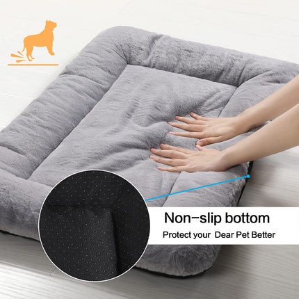 Dog Crate Pad Washable Dog Bed for Crate Medium Mat 36-Inch Gray
