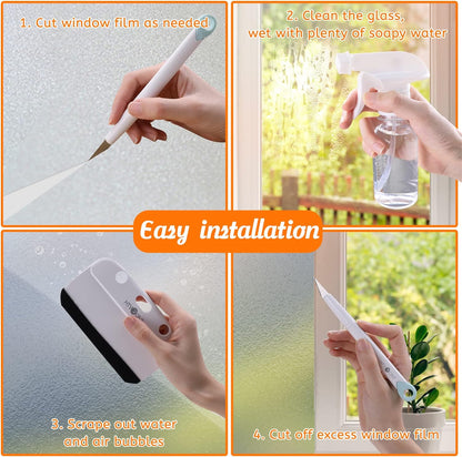 Window Film Kit - 4 Pcs Window Privacy Film Installation Tools, Easy to Apply Glass & Car Windows Tint - photo 3
