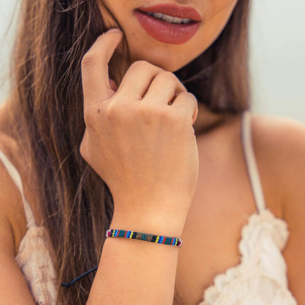 Made by Nami Boho Surfer Bracelets for Men and Women Crafted from Colorful Braided Strings Adjustable and Waterproof Handmade Bracelets for Summer Beach and Ethnic Hippie Style