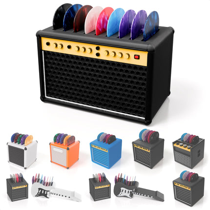 Guitar Pick Holder Box With Drawer, Amp Display, Black, 9 Slots