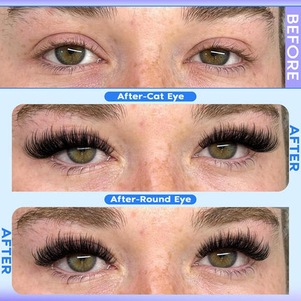 Goddvenus Lash Clusters Kit Wispy Lashes clusters Natural Fluffy Eyelashes Clusters 12mm 14mm 16mm Mixed Cluster Eyelash Extensions Kit D Curl DIY Individual Lashes Kit with Bond and Seal Lash Glue