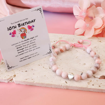 Birthday Gifts for Girls, Beaded Bracelets as 1/2 1 2 3 4 5 6 7 8 9 10 11 12 13 14 15 16 Year Old Birthday Gift, Adjustable Cross/Pearl Bracelet as Happy Birthday Gifts for Daughter