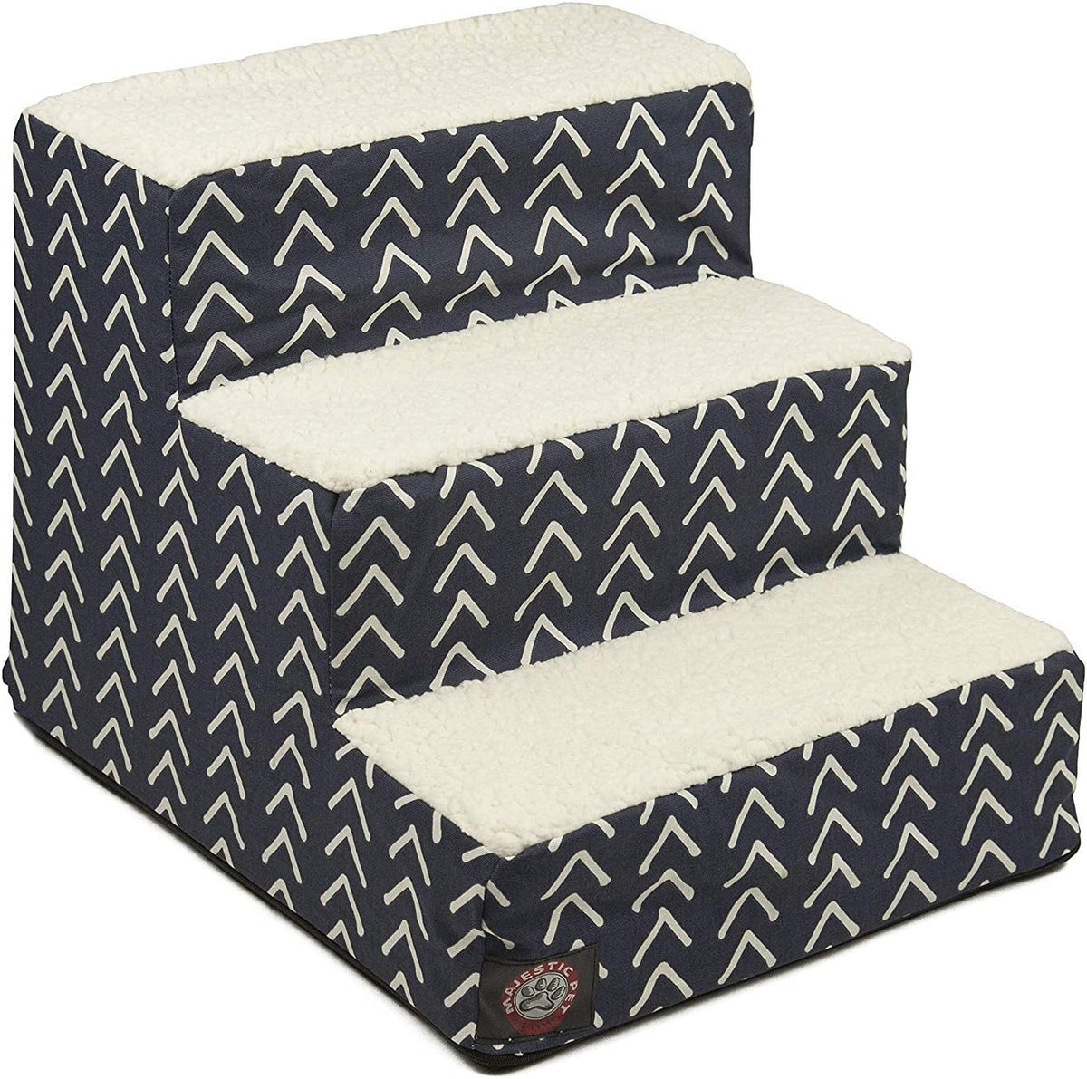 3-Step Portable Pet Stairs with Washable Navy Cover