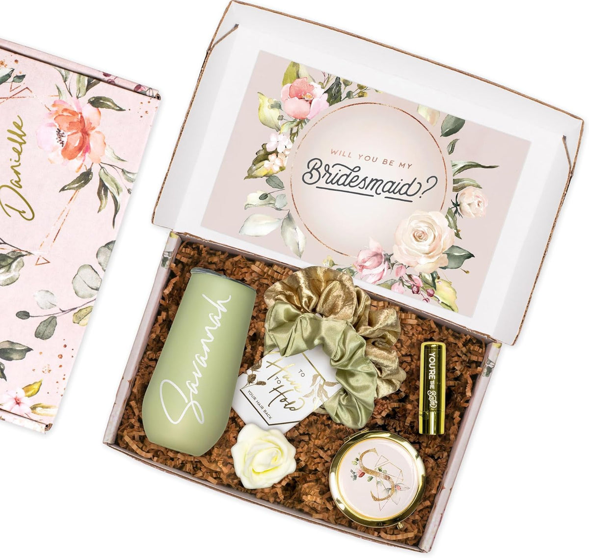 Personalized Bridesmaid Proposal Gift Set in Sage - photo 2