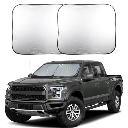 2 Piece Foldable Car Windshield Sun Shade, UV & Heat Protection - photo 10