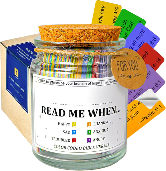 Bible Verse Jar with 108 Stickable Scripture Cards