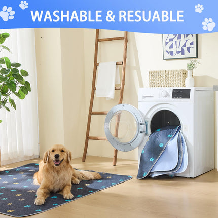 Washable Pee Pads for Dogs, 2 Pack Reusable Puppy Pads, 24''x36''