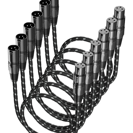 XLR Cables 3ft 2 Pack,Short Microphone Cable OFC Noise Reduction