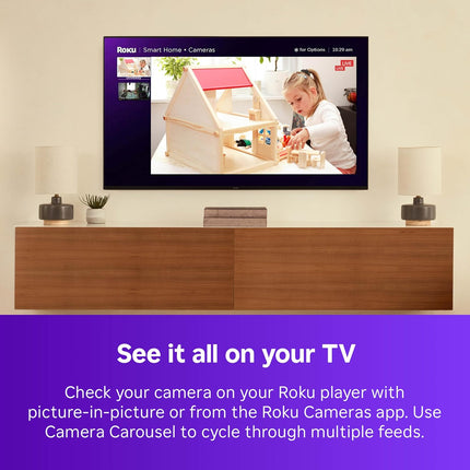 Roku Streaming Stick Plus 4K HDR TV Streaming Device with Voice Remote & Roku Indoor Camera 1080p HD Security Camera with Night Vision Bundle