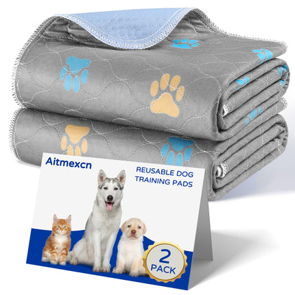 Washable Pee Pads for Dogs, 2 Pack Reusable Puppy Pads, 24''x36''