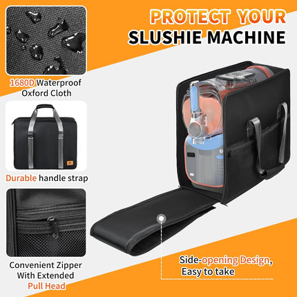 Carrying Bag for Ninja Slushie Machine Max FS605 Accessories, Carrying case for Slushie Machine FS605,Thickly Padded Travel Case with Side Opening for Easy Access