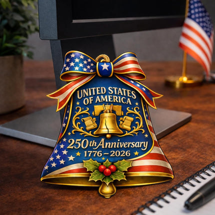 250 Anniversary USA 2D Acrylic Hanging Ornament 4x4in, Acrylic Patriotic Hanging Decor 1776–2026 American Flag Theme Celebration Ornament for Home Party Tree Decoration Gift Idea