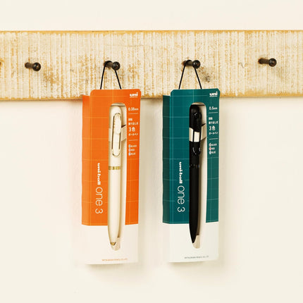 Mitsubishi Pencil UME3SRG05.24 Tri-Color Gel Ink Ballpoint Pen Uniball One 3 0.5 Record BK