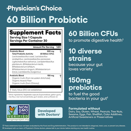 Physician's Choice Probiotics - bottle close up