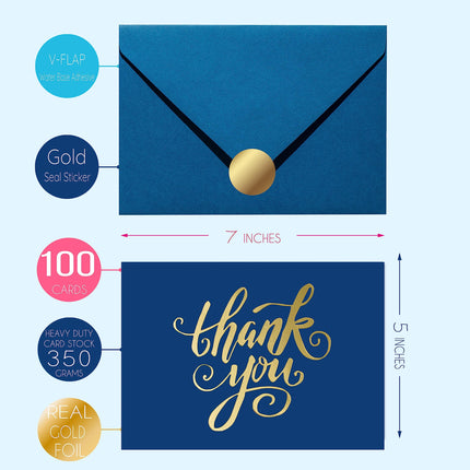 100 All Occasion Cards Assortment Box with Color Envelopes，All Occasion Cards Set with Greeting Inside, Large 5 x 7 inch Cards with Stickers and Dividers