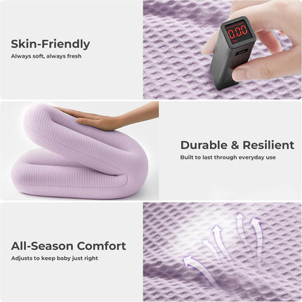 Baby Lounger for Newborn - Infant Lounger 0-24 Months with Lounger Cover, Adjustable Baby Nest Lounger, Breathable Fabric & 3D Support Newborn Lounger, Portable Newborn Essentials, Pink