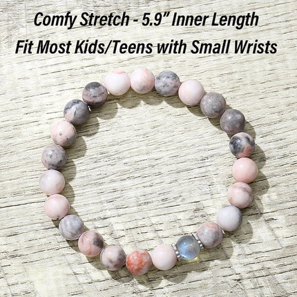 THEMEROL Inspirational Gifts for Kids/Girls/Teens/Women-Love/Encouragement-Natural Crystal Bracelets-Handmade Cute Gifts