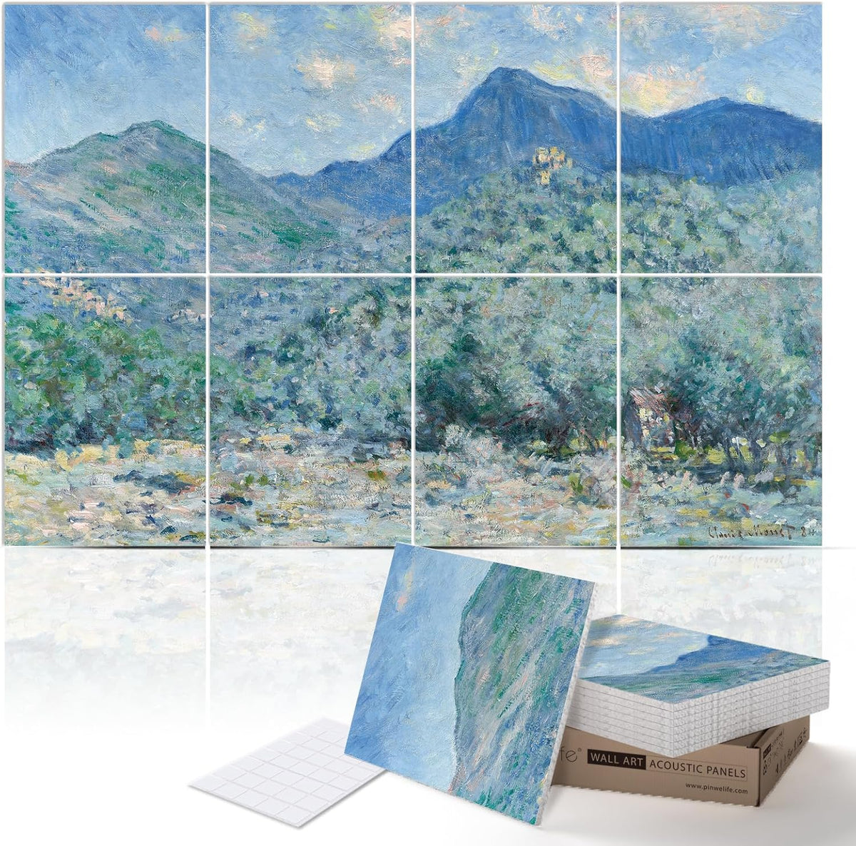 Masterpiece Acoustic Art Panels, 8-Pack 12" x 16" Sound Absorbing Wall Art